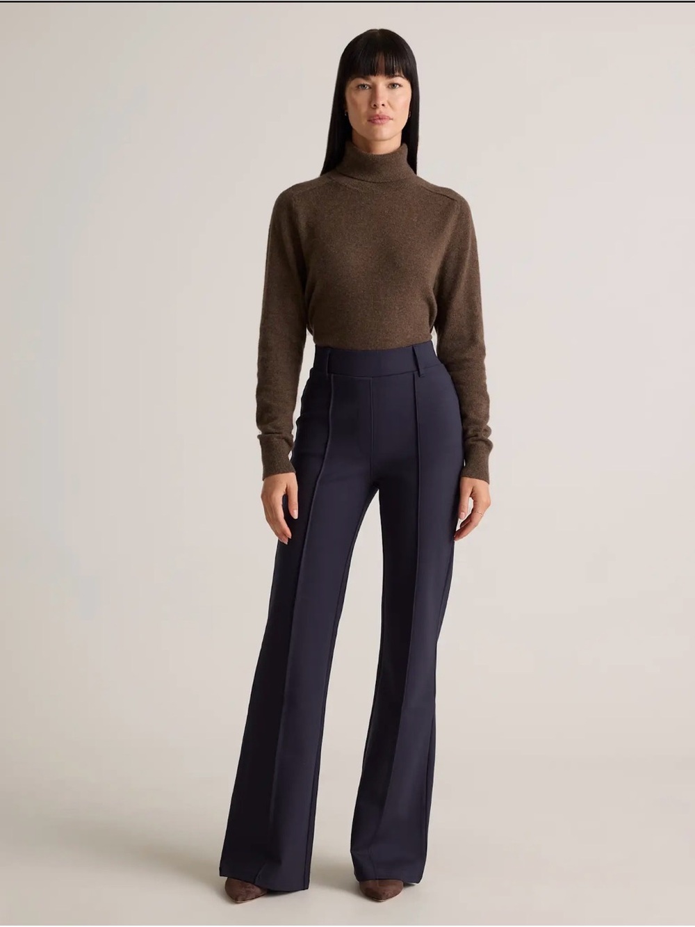 Ultra Stretch Ponte Flare Leg Pants - Picture 2 of 7